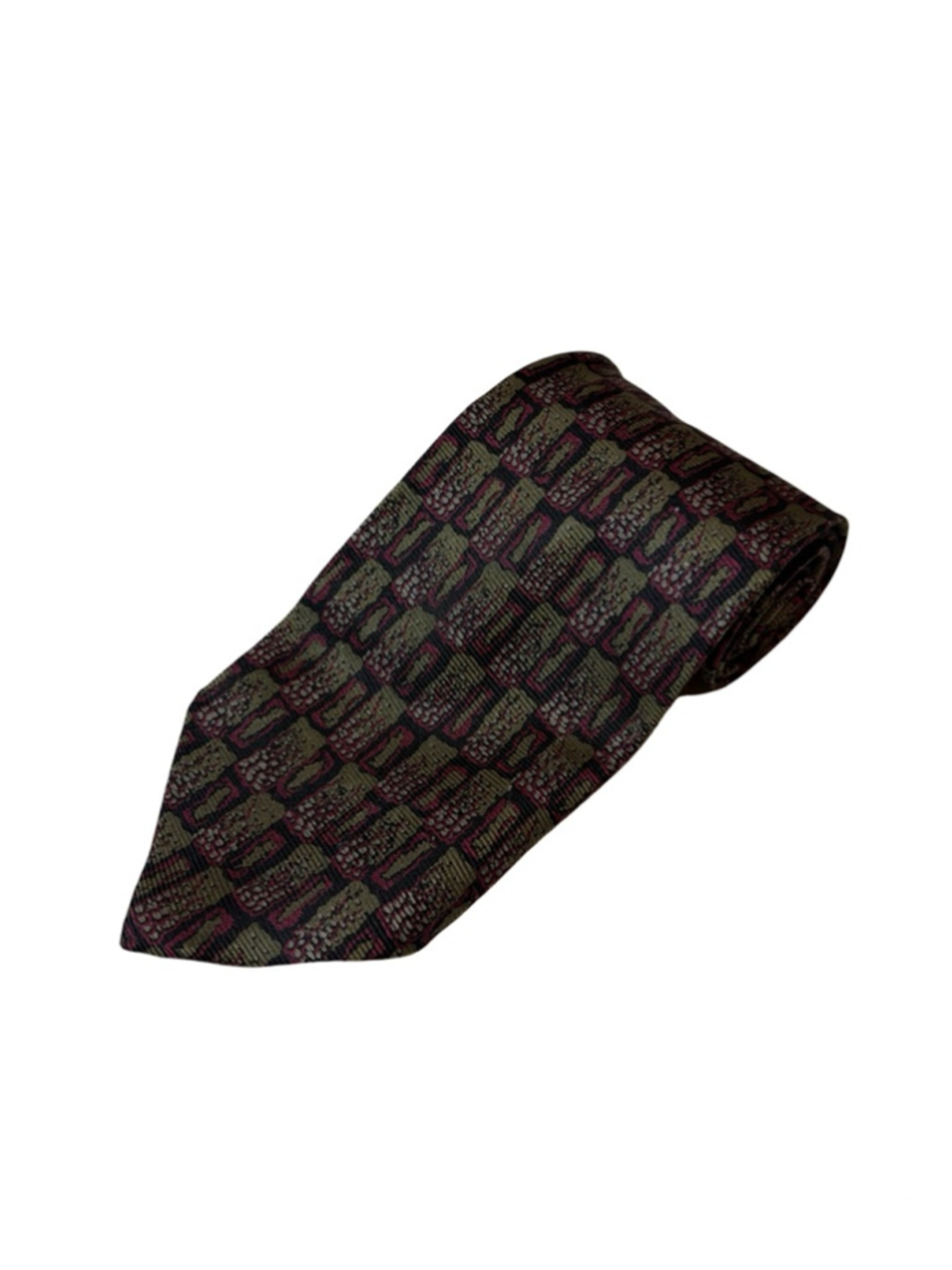 Giorgio Armani Cravatte Made in Italy 100% Silk Geometric Pattern Necktie